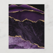 Uitnodiging tot het uitzenden van Paarse en gouden Flyer (Achterkant)