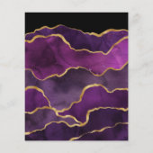 Uitnodiging tot het uitzenden van Paarse en gouden Flyer (Achterkant)