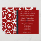 Uitnodiging tot het uitzenden van prijzige rode en (Voorkant / Achterkant)