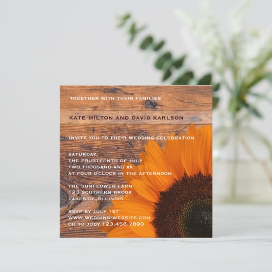 Uitnodiging tot het uitzenden van Rustige Oranje z (Staand voorkant)