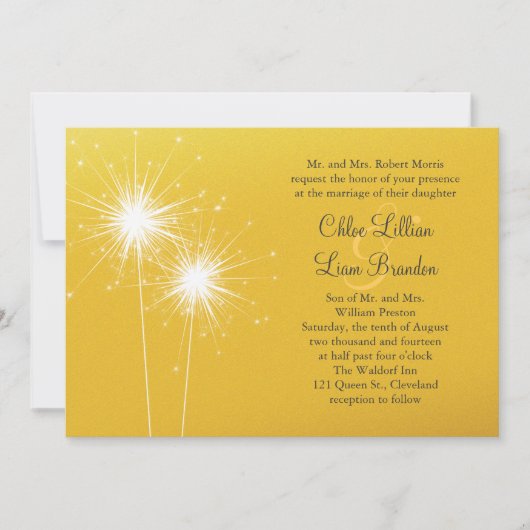 Uitnodiging tot het uitzenden van Sparkler Gold We (Voorkant)