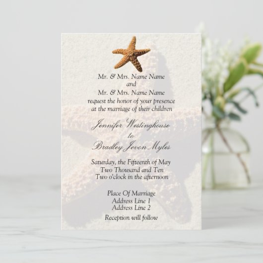 Uitnodiging tot het uitzenden van strale tropische (Staand voorkant)