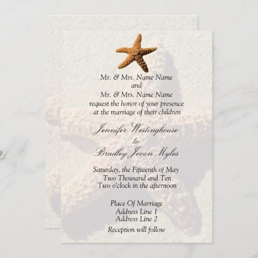 Uitnodiging tot het uitzenden van strale tropische (Voorkant / Achterkant)