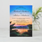 Uitnodiging tot het uitzenden van tropisch palm Le (Staand voorkant)