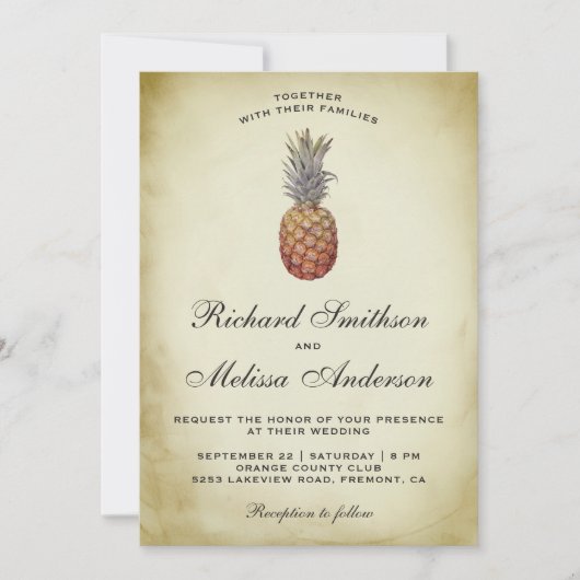 uitnodiging tot het uitzenden van tropische anana (Voorkant)