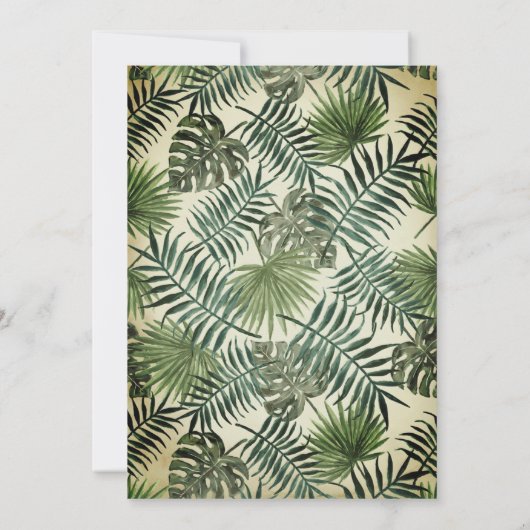 uitnodiging tot het uitzenden van tropische anana (Achterkant)