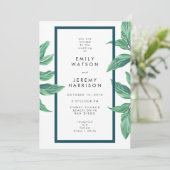 Uitnodiging tot het uitzenden van tropische strand (Staand voorkant)