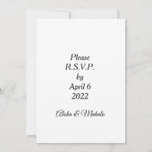 uitnodiging tot het uitzenden van tropische wedde (Achterkant)