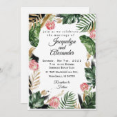 uitnodiging tot het uitzenden van tropische wedde (Voorkant / Achterkant)