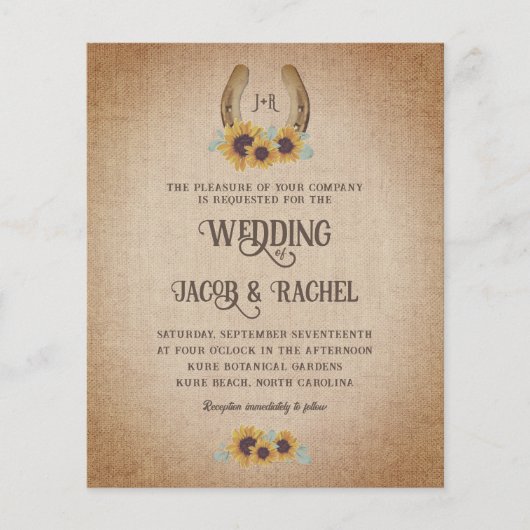 Uitnodiging tot het uitzenden van Westerne zonnesb (Voorkant)