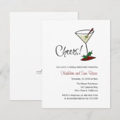 Uitnodiging tot het verlenen van holiday Cheers (Voorkant / Achterkant)