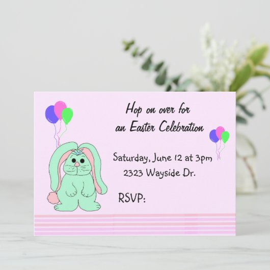 Uitnodiging tot het vieren van Pasen (Staand voorkant)