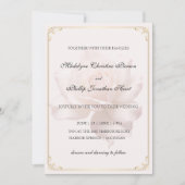 Uitnodiging tot het zachte roze weddenschap (Voorkant)