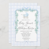 Uitnodiging tot het Zuidelijke baby van Preppy bab (Voorkant / Achterkant)