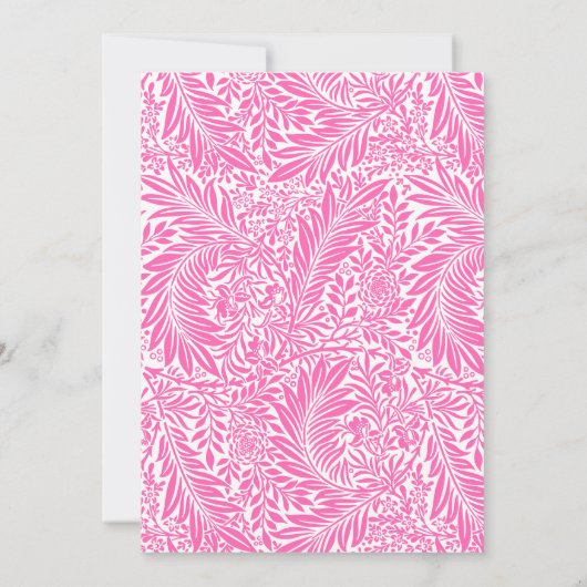 Uitnodiging tot hete roze botanische en Florale br (Achterkant)