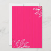 Uitnodiging tot hete roze en bruine bruiloft (Achterkant)