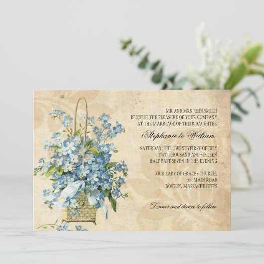 Uitnodiging tot  huwelijk (Staand voorkant)