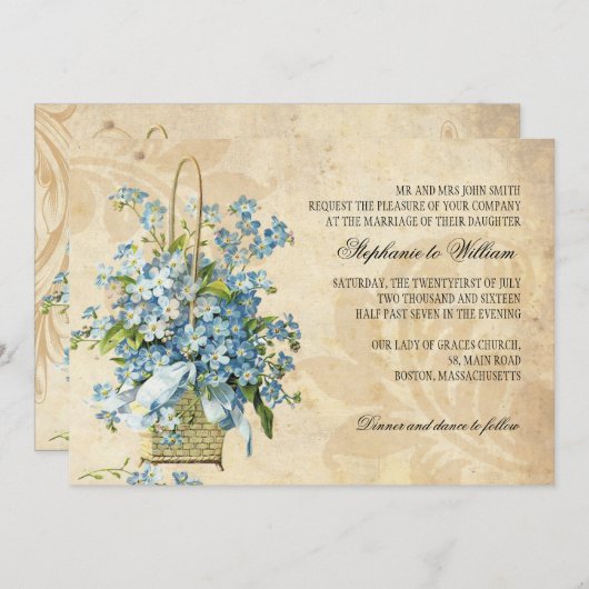 Uitnodiging tot  huwelijk (Voorkant / Achterkant)