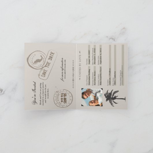 Uitnodiging tot huwelijk in Mexico (Binnen)