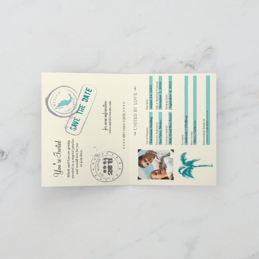 Uitnodiging tot huwelijk in Mexico (Binnen)