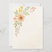 Uitnodiging tot huwelijk in Rustic Wildflower (Achterkant)