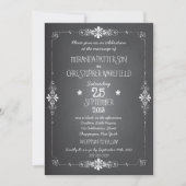Uitnodiging tot huwelijk met Chalkboard met RSVP (Voorkant)