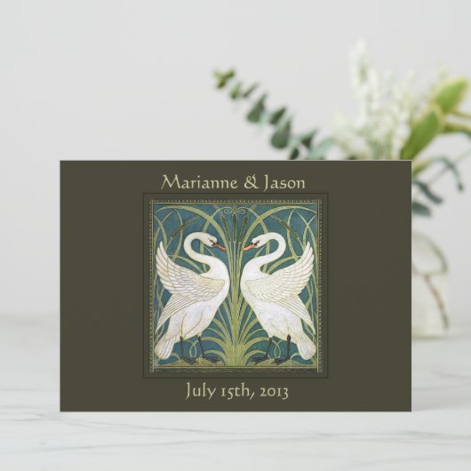 uitnodiging tot huwelijk tussen twee nieuwe lidst (Staand voorkant)