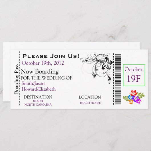 Uitnodiging tot inscheping (Voorkant / Achterkant)