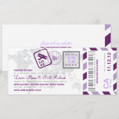 Uitnodiging tot inscheping van een vliegticket (Voorkant / Achterkant)