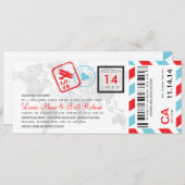 Uitnodiging tot inscheping van een vliegticket (Voorkant / Achterkant)