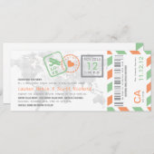 Uitnodiging tot inscheping van een vliegticket (Voorkant / Achterkant)