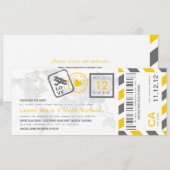 Uitnodiging tot inscheping van een vliegticket (Voorkant / Achterkant)