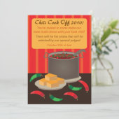 Uitnodiging tot inschrijving voor Chili Cook Off (Staand voorkant)