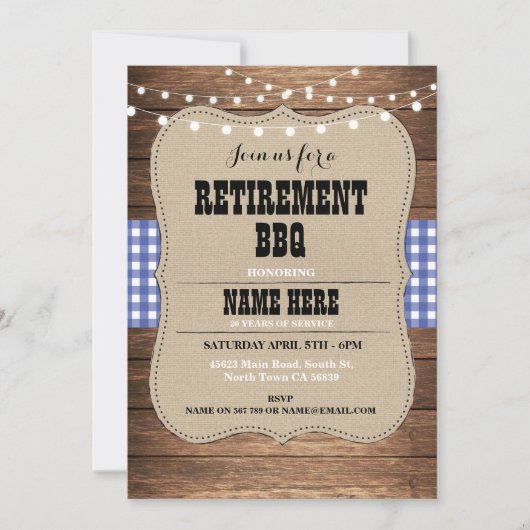 Uitnodiging tot invordering in ruste BBQ Uitnodigi (Voorkant)