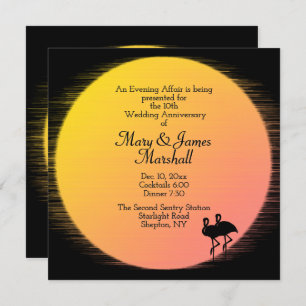 Uitnodiging tot Jubileum voor Tropical Wedding