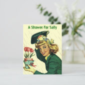 Uitnodiging tot kennisgeving van de Raining Retro (Staand voorkant)