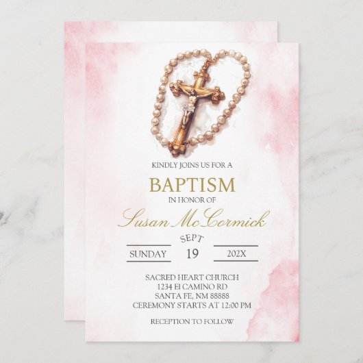 Uitnodiging tot kruisdoop (Voorkant / Achterkant)