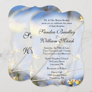 Uitnodiging tot lente-bloesems huwelijk