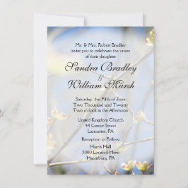 Uitnodiging tot lente-bloesems huwelijk