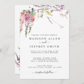 Uitnodiging tot lentemanje Wildflower Wedding (Voorkant / Achterkant)