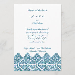 Uitnodiging tot Marokkaanse blauwe bruiloft