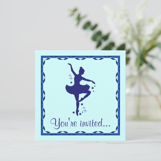 Uitnodiging tot mededinging: Ballerina in Blauw (Staand voorkant)