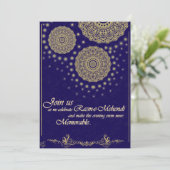 Uitnodiging tot Mehendi/Henna Ceremony (Staand voorkant)