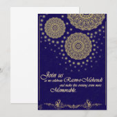 Uitnodiging tot Mehendi/Henna Ceremony (Voorkant / Achterkant)