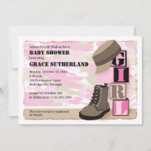 Uitnodiging tot militair Baby shower