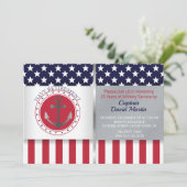 Uitnodiging tot militaire rustpartij voor zeemacht (Staand voorkant)