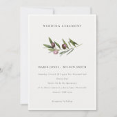 Uitnodiging tot minimale olievlek van de olijftak (Voorkant)