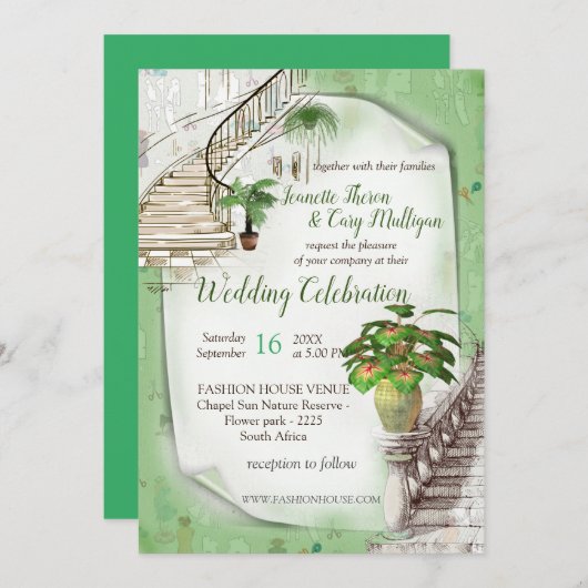 Uitnodiging tot Mode ontwerper (Voorkant / Achterkant)