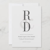 Uitnodiging tot moderne aankondiging van huwelijk (Voorkant)