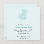 Uitnodiging tot opwarming van de aarde - blauw (Voorkant / Achterkant)